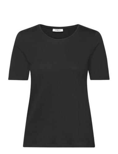 Olivie Tee Tops T-shirts & Tops Short-sleeved Black MSCH Copenhagen