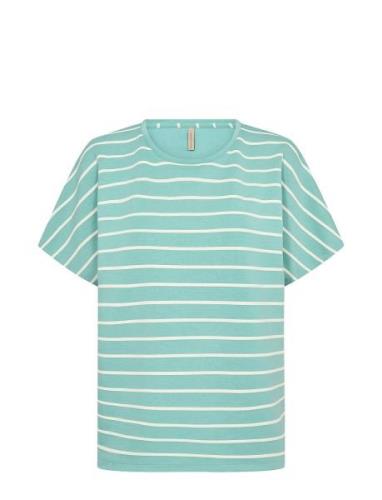 Sc-Barni Tops T-shirts & Tops Short-sleeved Blue Soyaconcept