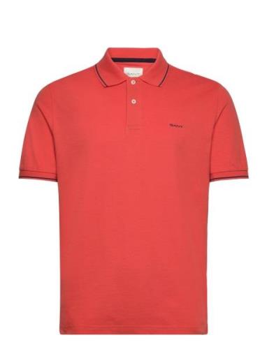 Tipping Ss Pique Polo Tops Polos Short-sleeved Orange GANT