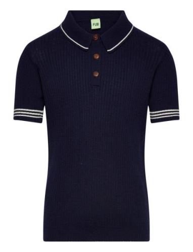 Polo Shirt Tops T-shirts Short-sleeved Navy FUB