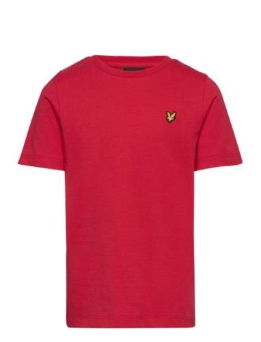 Plain T-Shirt Tops T-shirts Short-sleeved Red Lyle & Scott