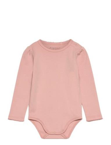 Body Ls Solid Bodies Long-sleeved Pink Fixoni