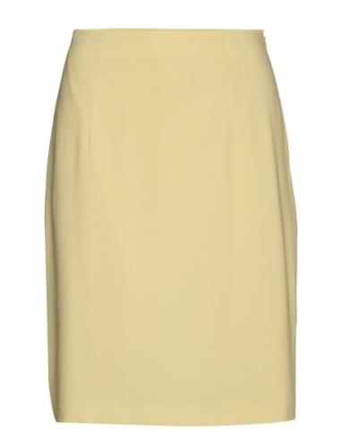 High Waist Crepe Skirt Kort Skjørt Yellow Filippa K