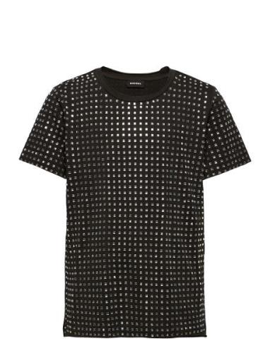 Tjraty T-Shirt Tops T-shirts Short-sleeved Black Diesel