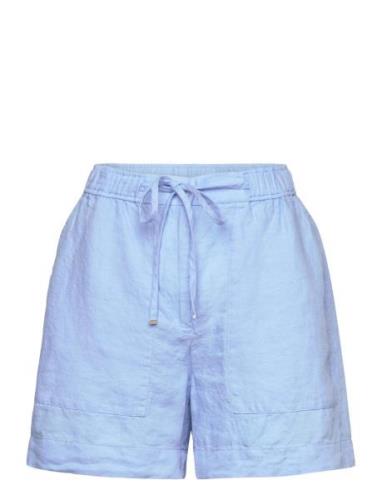 Casual Linen Short Bottoms Shorts Casual Shorts Blue Tommy Hilfiger