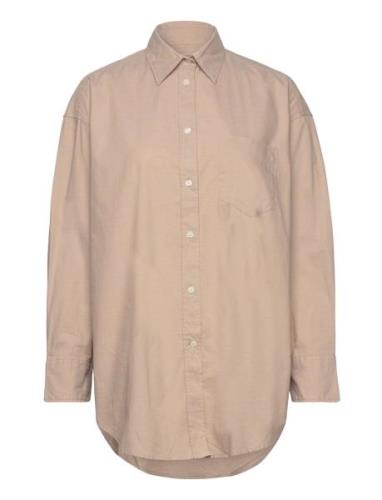 D1. Os Oxford Shirt Tops Shirts Long-sleeved Beige GANT