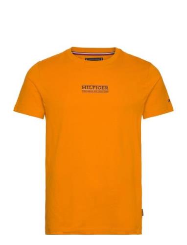 Small Hilfiger Tee Tops T-shirts Short-sleeved Orange Tommy Hilfiger