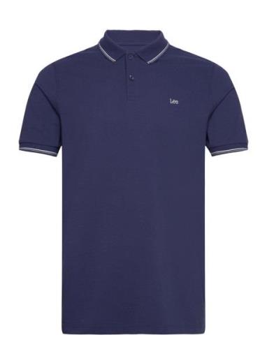 Pique Polo Tops Polos Short-sleeved Blue Lee Jeans