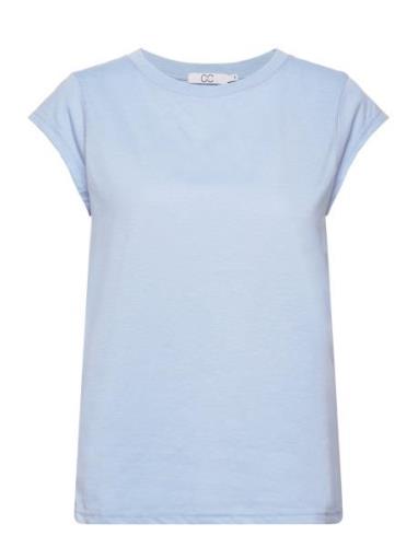 Cc Heart Basic T-Shirt Tops T-shirts & Tops Short-sleeved Blue Coster ...