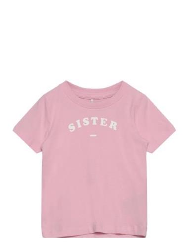 Nmnhisisbro Ls Top Tops T-shirts Short-sleeved Pink Name It