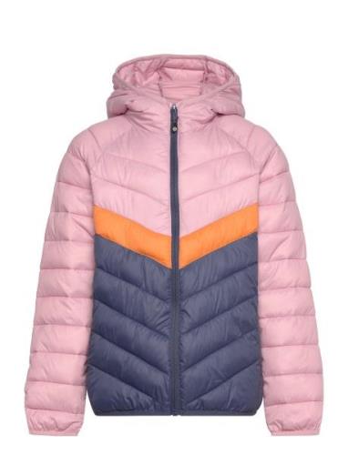 Jacket W. Hood - Quilted Fôret Jakke Pink Color Kids