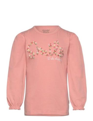 T-Shirt Ls Tops T-shirts Long-sleeved T-shirts Pink Minymo