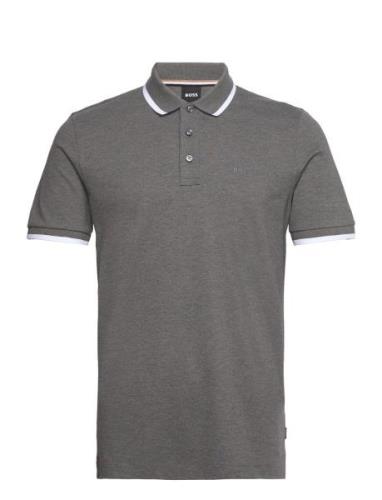 Parlay 190 Tops Polos Short-sleeved Grey BOSS