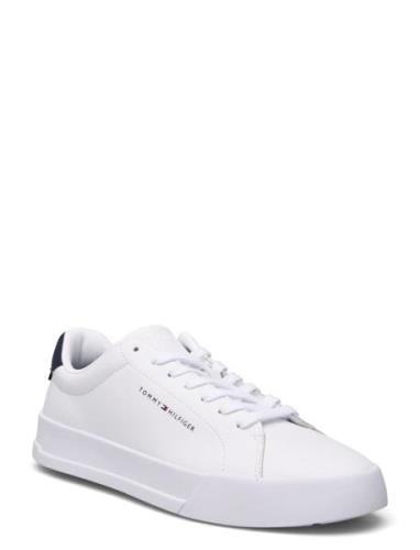 Th Court Leather Grain Ess Lave Sneakers White Tommy Hilfiger