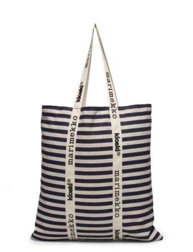 Carrier Midi Tasaraita Shopper Veske Navy Marimekko