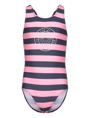 Swimsuit W. Chestprint, Aop Badedrakt Badetøy Multi/patterned Color Ki...