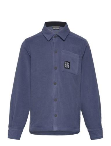 Fleece Shirt Outerwear Fleece Outerwear Fleece Jackets Blue Color Kids