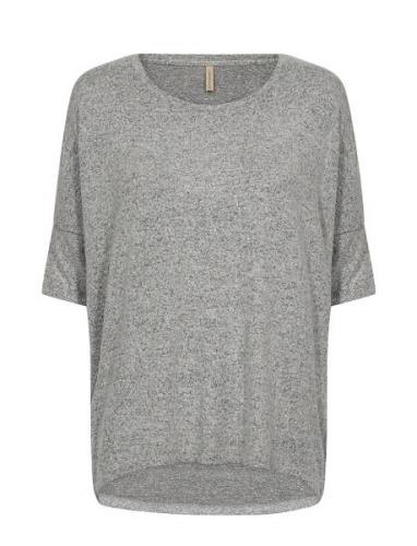 Sc-Biara Tops Blouses Long-sleeved Grey Soyaconcept