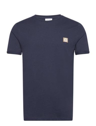 Piece 2.0 T-Shirt Tops T-shirts Short-sleeved Navy Les Deux