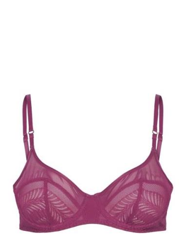 Unlined Demi Lingerie Bras & Tops Wired Bras Purple Calvin Klein