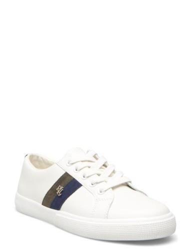 Janson Ii Leather & Suede Sneaker Lave Sneakers White Lauren Ralph Lau...