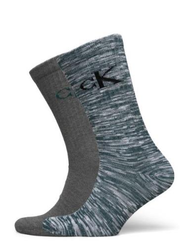 Ckj Men Sock 2P Slub Lingerie Socks Regular Socks Grey Calvin Klein
