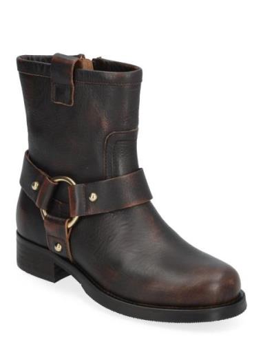 Boots Shoes Boots Ankle Boots Ankle Boots Flat Heel Brown Billi Bi