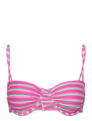 Stripe-Print Bikini Top Swimwear Bikinis Bikini Tops Bandeau Bikinitop...