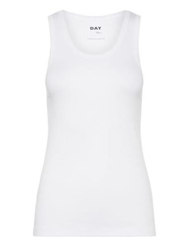 Camilo - Classic Rib Rd Tops T-shirts & Tops Sleeveless White Day Birg...