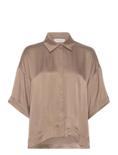 Cmcupro-Shirt Tops Shirts Short-sleeved Brown Copenhagen Muse
