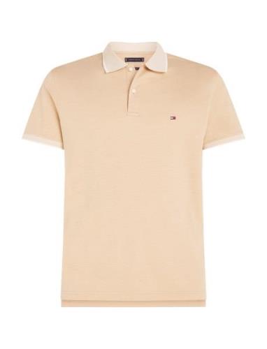 Two T Interlock Reg Polo Tops Polos Short-sleeved Beige Tommy Hilfiger