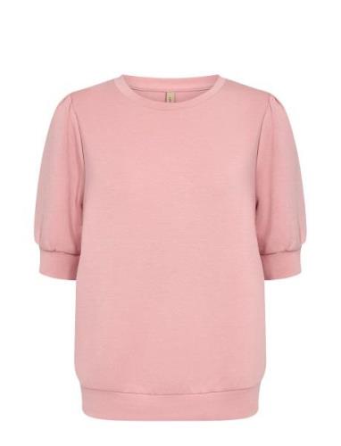 Sc-Banu Tops Sweat-shirts & Hoodies Sweat-shirts Pink Soyaconcept