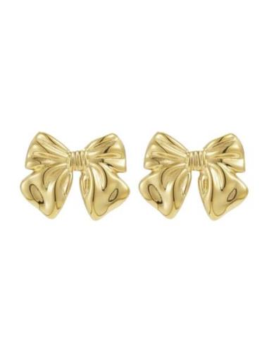 Bow Large Earring Accessories Jewellery Earrings Studs Gold Bud To Ros...