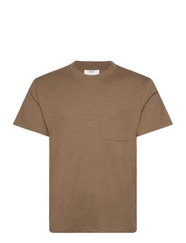 100% Cotton T-Shirt With Pocket T-shirts Short-sleeved Brown Mango