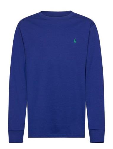 Cotton Jersey Long-Sleeve Tee Tops T-shirts Long-sleeved T-shirts Blue...