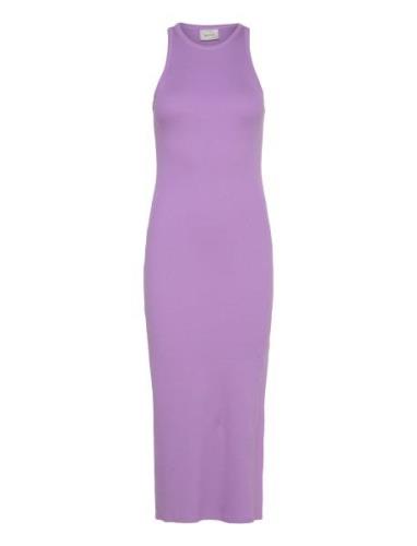 Drewgz Sl Long Dress Knelang Kjole Purple Gestuz