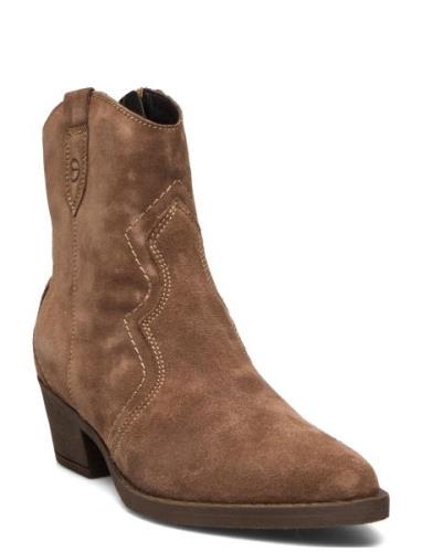 Women Boots Shoes Boots Ankle Boots Ankle Boots With Heel Brown Tamari...