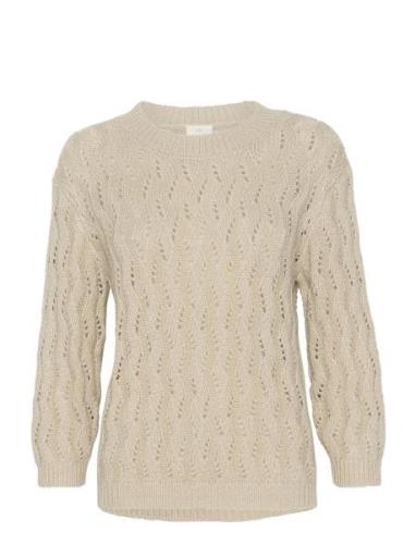 Kalena Knit Pullover Tops Knitwear Jumpers Cream Kaffe