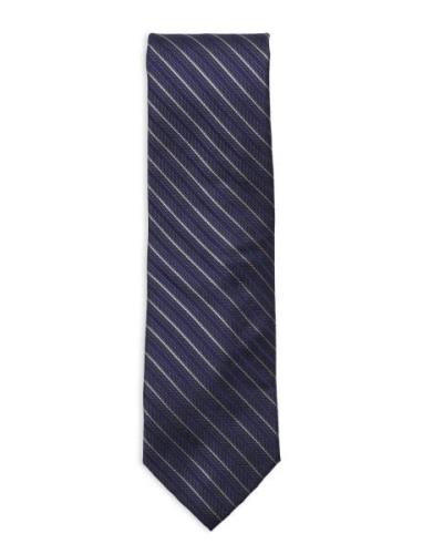 Dobby Stripe Tie Slips Navy Michael Kors