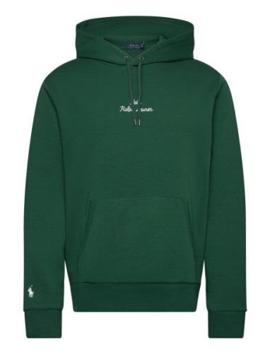 Logo Double-Knit Hoodie Tops Sweat-shirts & Hoodies Hoodies Green Polo...