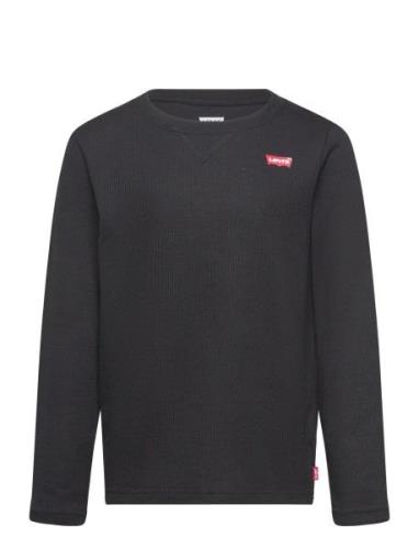 Levi's® Thermal Crew Knit Top Tops T-shirts Long-sleeved T-shirts Blac...