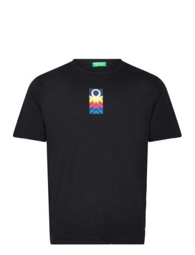 T-Shirt Tops T-shirts Short-sleeved Black United Colors Of Benetton