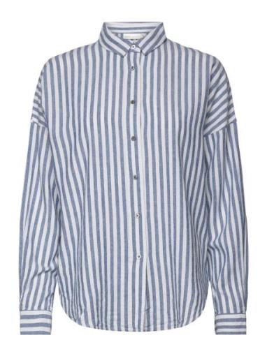 Amosiw Kiko Shirt Tops Shirts Long-sleeved Blue InWear