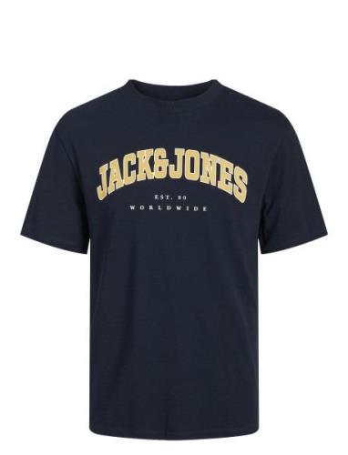 Jjecaleb Varsity Tee Ss O-Neck Noos Tops T-shirts Short-sleeved Navy J...