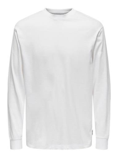 Onsfred Life Ls Tee Noos Tops T-shirts Long-sleeved White ONLY & SONS