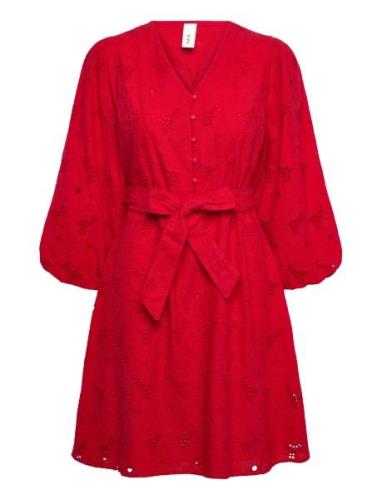 Yassunsi 3/4 Dress S. - D2D Kort Kjole Red YAS