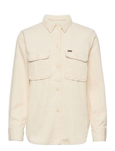 Overshirt Tops Shirts Long-sleeved Cream Lee Jeans