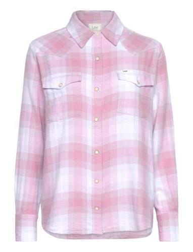 Regular Western Shirt Tops Shirts Long-sleeved Pink Lee Jeans