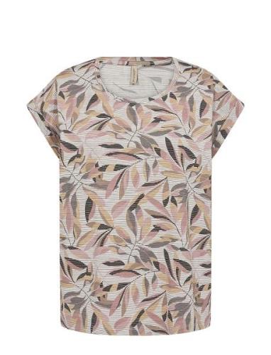 Sc-Galina Tops T-shirts & Tops Short-sleeved Multi/patterned Soyaconce...