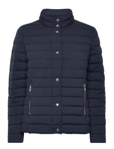 Quilted Funnelneck Puffer Coat Fôret Jakke Navy Lauren Ralph Lauren